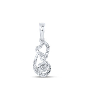 Romantic Brilliance: 10kt White Gold Diamond Heart Pendant - Splendid Jewellery