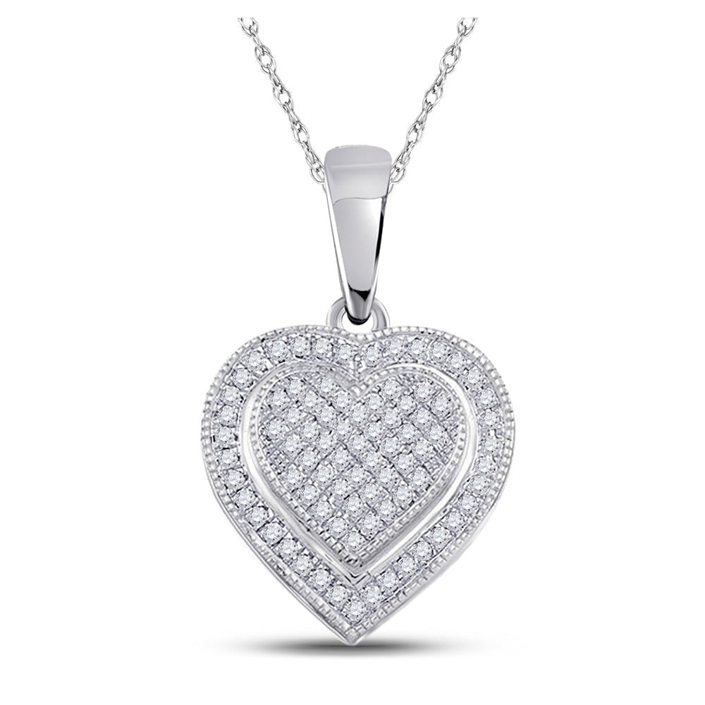 Romantic Diamond Heart & Love Symbol Pendant - Splendid Jewellery