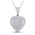 Romantic Diamond Heart & Love Symbol Pendant - Splendid Jewellery