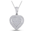 Romantic Diamond Heart & Love Symbol Pendant - Splendid Jewellery