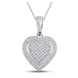 Romantic Diamond Heart & Love Symbol Pendant - Splendid Jewellery