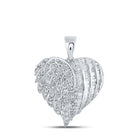 Romantic Diamond Heart & Love Symbol Pendant in White Gold - Splendid Jewellery