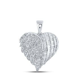 Romantic Diamond Heart & Love Symbol Pendant in White Gold - Splendid Jewellery
