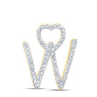 Romantic Heart Diamond Initial Pendant - Splendid Jewellery