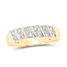 Load image into Gallery viewer, Romantic Heart Diamond Wedding Set in 10kt Yellow Gold Side view from the 10Kt Yellow Gold His Hers Round Diamond Heart Matching Wedding Set 1 Cttwpin213775 collection by Splendid Jewellery