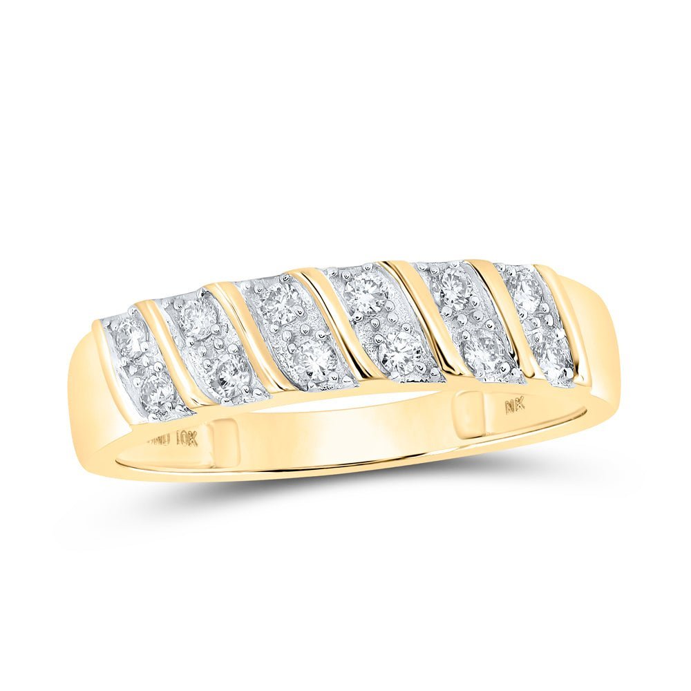 Romantic Heart Diamond Wedding Set in 10kt Yellow Gold - Splendid Jewellery