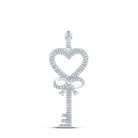 Romantic Heart Key Diamond Pendant - Captivating Love and Brilliance - Splendid Jewellery