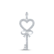Load image into Gallery viewer, Romantic Heart Key Diamond Pendant - Captivating Love and Brilliance - Splendid Jewellery