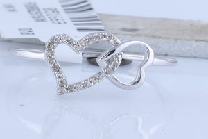 Romantic Love Diamond Heart Ring - Splendid Jewellery