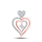 Romantic Radiance: 10kt Rose Gold Diamond Heart Pendant - Splendid Jewellery