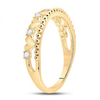 Romantic Radiance: 10kt Yellow Gold Heart Diamond Band Ring product Side View 2 from Splendid Jewellery