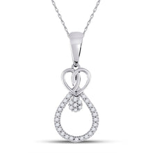 Load image into Gallery viewer, Romantic Radiance Diamond Heart Pendant  Top View from Splendid Jewellery