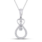 Romantic Radiance Diamond Heart Pendant  Top View from Splendid Jewellery
