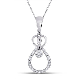 Romantic Radiance Diamond Heart Pendant  Top View from Splendid Jewellery