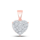 Romantic Reflections: 10kt Rose Gold Diamond Heart Pendant - Splendid Jewellery