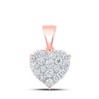 Romantic Reflections: 10kt Rose Gold Diamond Heart Pendant - Splendid Jewellery