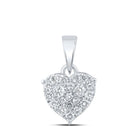 Romantic Reflections: 10kt White Gold Diamond Heart Pendant - Splendid Jewellery