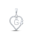 Romantic Reflections Diamond Initial Pendant - Splendid Jewellery