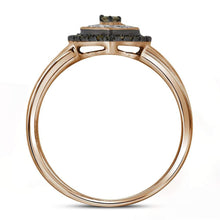 Load image into Gallery viewer, Romantic Rose Gold Brown Diamond Heart Ring - A Symbol of Love and Elegance - Alternate view 2 from Splendid Jewellery