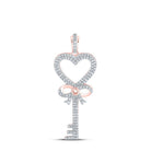 Romantic Rose Gold Diamond Heart Key Pendant - Splendid Jewellery
