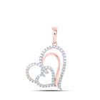Romantic Rose Gold Diamond Heart & Love Pendant - Splendid Jewellery