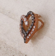 Load image into Gallery viewer, Romantic Rose Gold Diamond Heart &amp; Love Pendant - Alternate view 3 from Splendid Jewellery