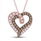 Romantic Rose Gold Diamond Heart & Love Pendant - Alternate view 1 from Splendid Jewellery
