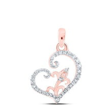 Load image into Gallery viewer, Romantic Rose Gold Diamond Heart &amp; Love Symbol Pendant - Splendid Jewellery