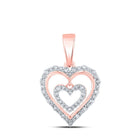 Romantic Rose Gold Diamond Heart & Love Symbol Pendant - Splendid Jewellery