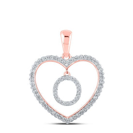Romantic Rose Gold Diamond Heart 