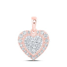 Romantic Rose Gold Diamond Heart Pendant - Splendid Jewellery