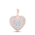 Romantic Rose Gold Diamond Heart Pendant - Splendid Jewellery