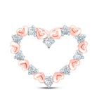 Romantic Rose Gold Diamond Heart Pendant - Splendid Jewellery