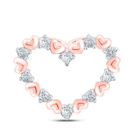 Romantic Rose Gold Diamond Heart Pendant - Splendid Jewellery