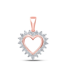 Load image into Gallery viewer, Romantic Rose Gold Diamond Heart Pendant - Splendid Jewellery