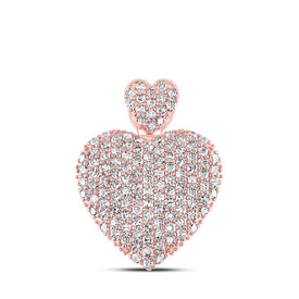 Romantic Rose Gold Diamond Heart Pendant - A Captivating Symbol of Love - Splendid Jewellery
