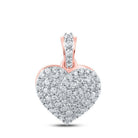 Romantic Rose Gold Diamond Heart Pendant: A Captivating Symbol of Love and Elegance - Splendid Jewellery