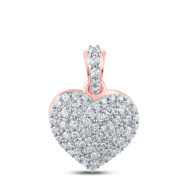 Romantic Rose Gold Diamond Heart Pendant: A Captivating Symbol of Love and Elegance - Splendid Jewellery