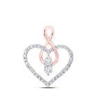 Romantic Rose Gold Diamond Heart Pendant: A Symbol of Eternal Love - Splendid Jewellery