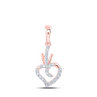 Romantic Rose Gold Diamond Heart Pendant - A Symbol of Everlasting Love - Splendid Jewellery