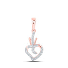 Romantic Rose Gold Diamond Heart Pendant - A Symbol of Everlasting Love - Splendid Jewellery