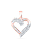 Romantic Rose Gold Diamond Heart Pendant - A Symbol of Love and Affection - Splendid Jewellery