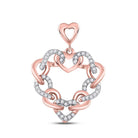 Romantic Rose Gold Diamond Heart Pendant - A Symbol of Love and Devotion - Splendid Jewellery