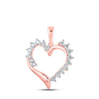 Romantic Rose Gold Diamond Heart Pendant: A Symbol of Love and Elegance - Splendid Jewellery