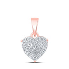 Romantic Rose Gold Diamond Heart Pendant - A Symbol of Love and Elegance - Splendid Jewellery