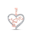 Romantic Rose Gold Diamond Heart Pendant - A Symbol of Love and Elegance - Splendid Jewellery