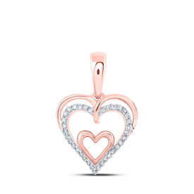 Romantic Rose Gold Diamond Heart Pendant: A Symbol of Love and Passion - Splendid Jewellery
