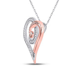 Romantic Rose Gold Diamond Heart Pendant - Eternal Love Symbol - Splendid Jewellery