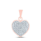 Romantic Rose Gold Diamond Heart Pendant - Symbol of Love and Affection - Splendid Jewellery