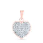 Romantic Rose Gold Diamond Heart Pendant - Symbol of Love and Affection - Splendid Jewellery